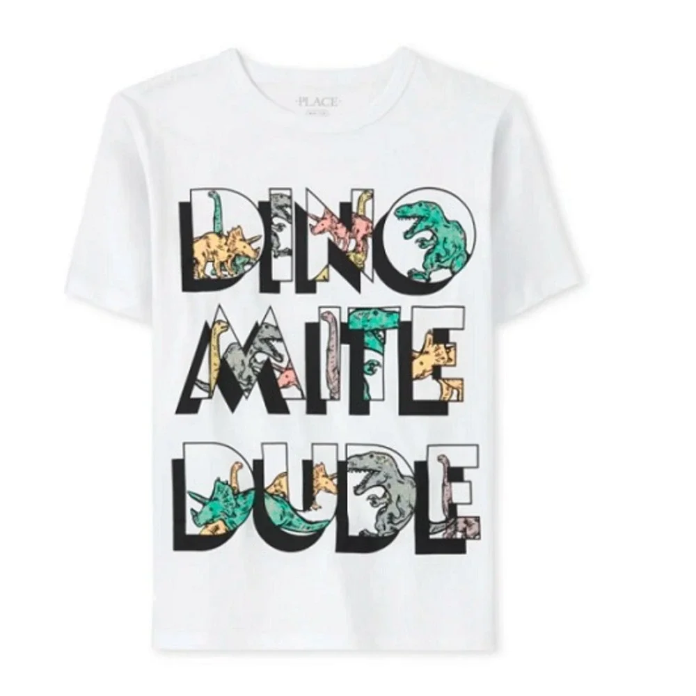 The Children's Place Boy's Dinosaur Graphic Short Sleeve T-Shirt XXL‎ (16) NEW